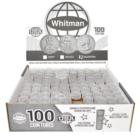 Round Coin Tube-Quarter, 100/bx