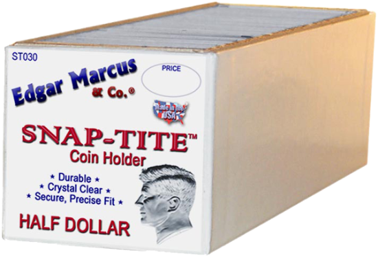 Edgar Marcus 2x2 Snap-Tite Half Dollar - 25 per box