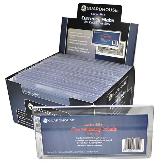 Paper Money Slab for Large-Sized U.S. Currency - Currency Holder